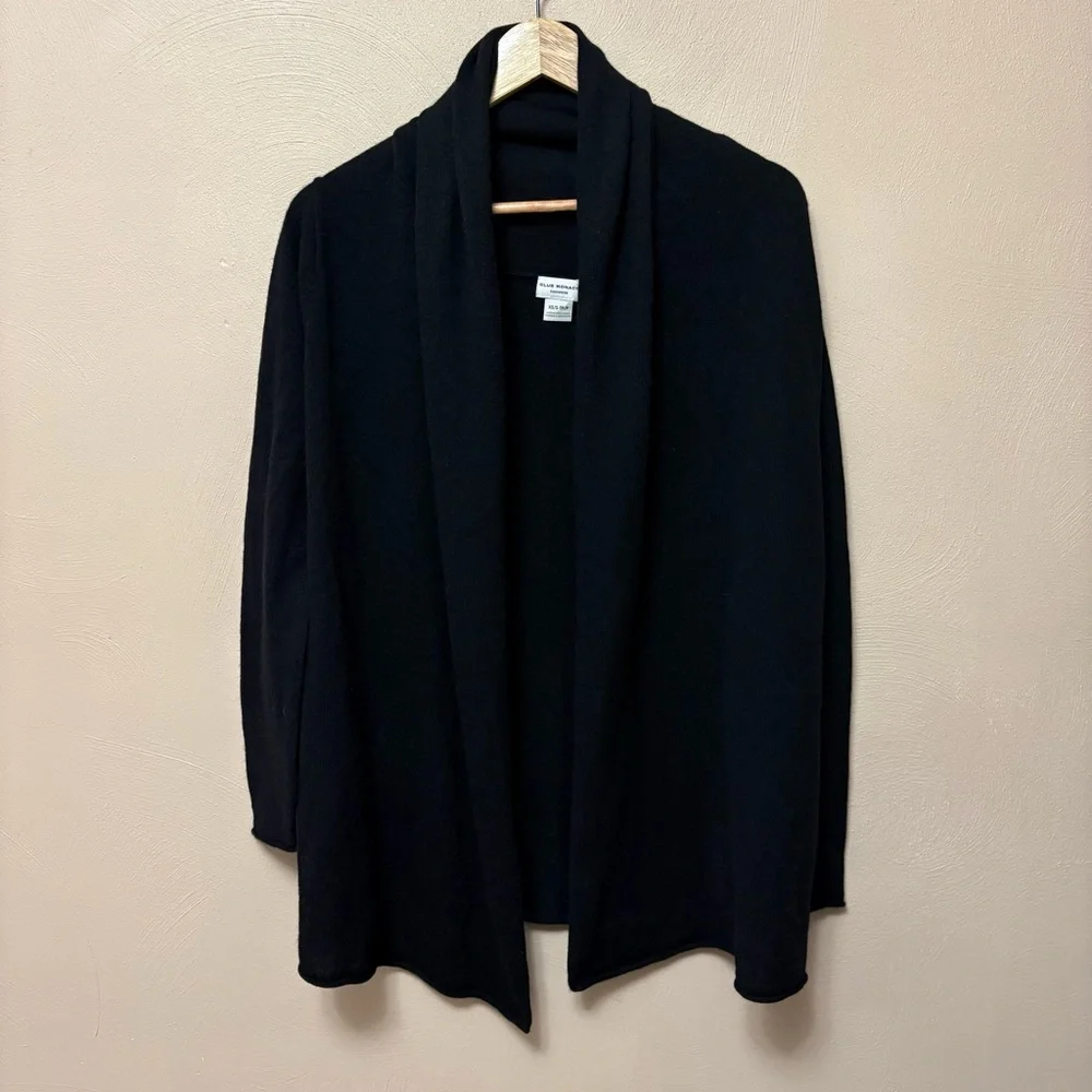 Club Monaco Cristina 100% Cashmere Shawl Lapel Cardigan Sweater Black XS
